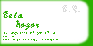 bela mogor business card